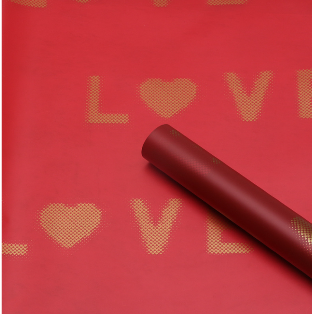 Valentine Wrapping Paper Red Pack 20
